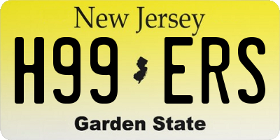 NJ license plate H99ERS