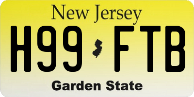NJ license plate H99FTB
