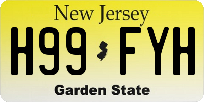 NJ license plate H99FYH