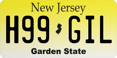 NJ license plate H99GIL