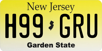 NJ license plate H99GRU