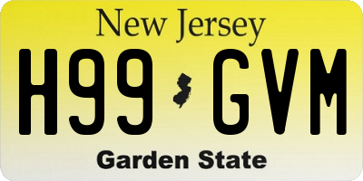 NJ license plate H99GVM