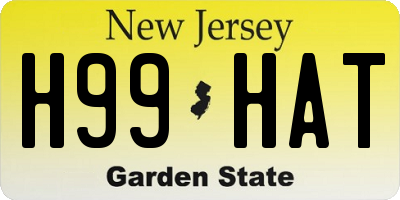 NJ license plate H99HAT