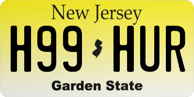 NJ license plate H99HUR