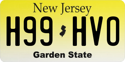 NJ license plate H99HVO