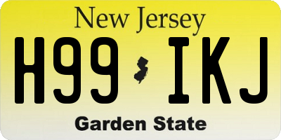 NJ license plate H99IKJ