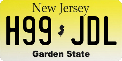 NJ license plate H99JDL