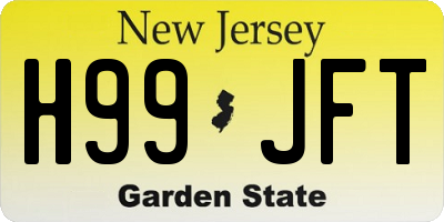 NJ license plate H99JFT