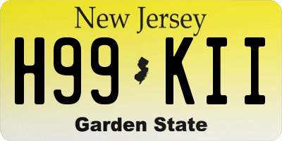 NJ license plate H99KII