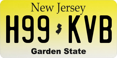 NJ license plate H99KVB