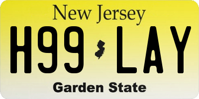 NJ license plate H99LAY