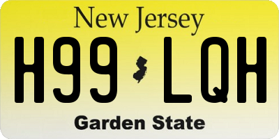 NJ license plate H99LQH