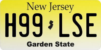 NJ license plate H99LSE