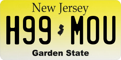 NJ license plate H99MOU