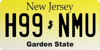 NJ license plate H99NMU