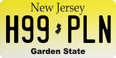 NJ license plate H99PLN