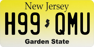 NJ license plate H99QMU