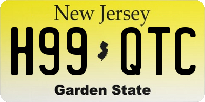 NJ license plate H99QTC