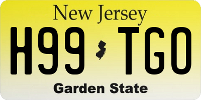 NJ license plate H99TGO
