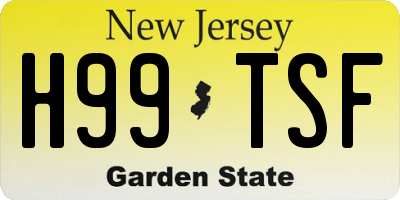 NJ license plate H99TSF