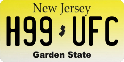 NJ license plate H99UFC
