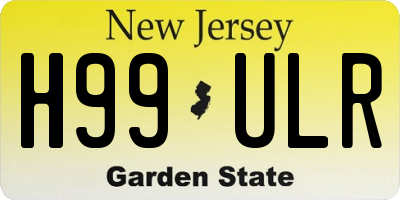 NJ license plate H99ULR