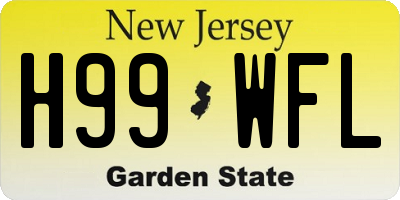 NJ license plate H99WFL