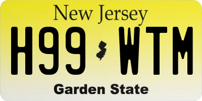 NJ license plate H99WTM