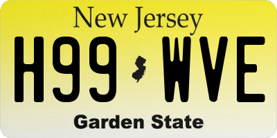 NJ license plate H99WVE