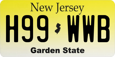 NJ license plate H99WWB