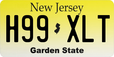 NJ license plate H99XLT