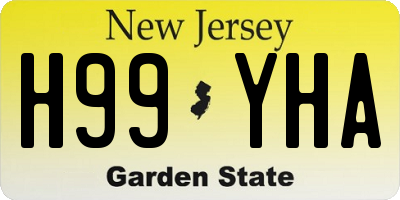 NJ license plate H99YHA