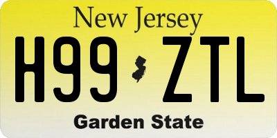 NJ license plate H99ZTL