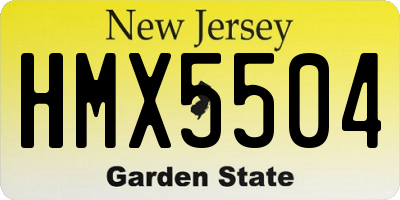 NJ license plate HMX5504
