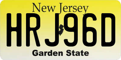 NJ license plate HRJ96D