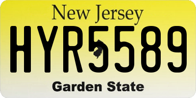 NJ license plate HYR5589
