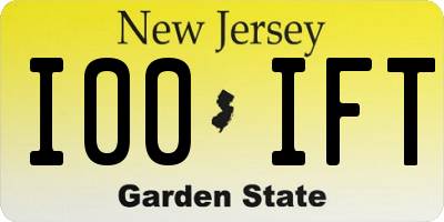 NJ license plate I00IFT