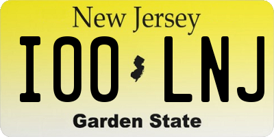 NJ license plate I00LNJ