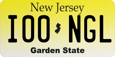 NJ license plate I00NGL