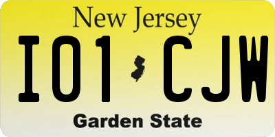 NJ license plate I01CJW