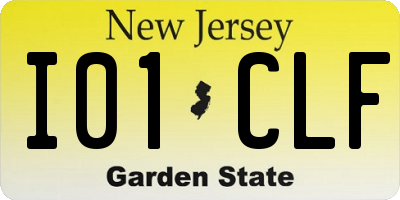 NJ license plate I01CLF