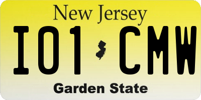 NJ license plate I01CMW