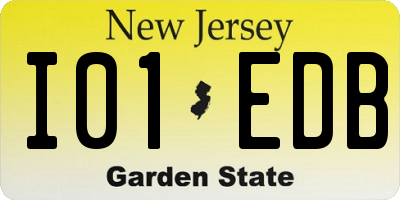 NJ license plate I01EDB