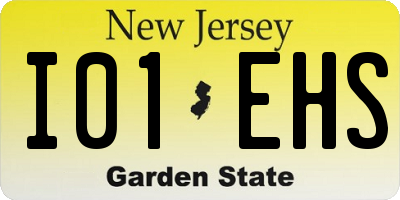 NJ license plate I01EHS