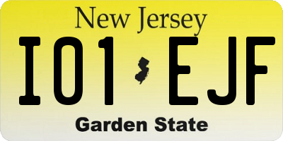 NJ license plate I01EJF