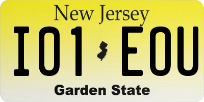 NJ license plate I01EOU