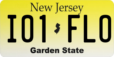 NJ license plate I01FLO