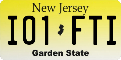 NJ license plate I01FTI