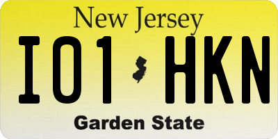 NJ license plate I01HKN