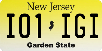 NJ license plate I01IGI